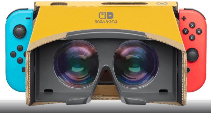 Nintendo desenvolve kit de realidade virtual de papelão para o Switch