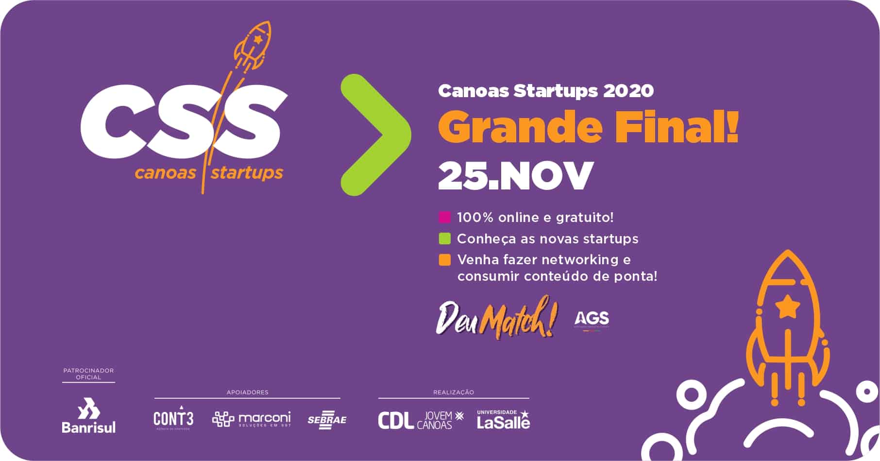 Final do Canoas Startups 2020 acontece na quarta-feira