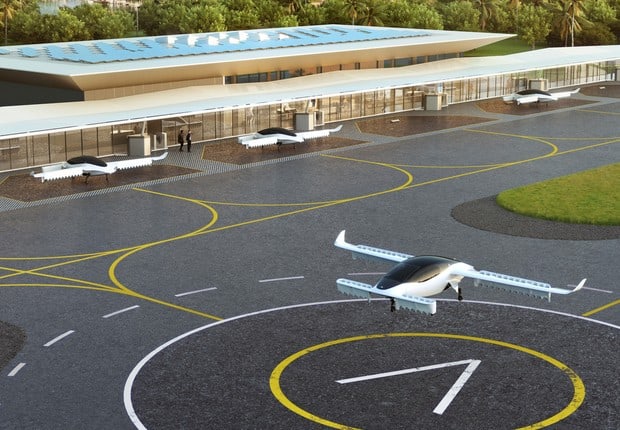 Startup de táxi voador construirá 10 centros de operação nos EUA