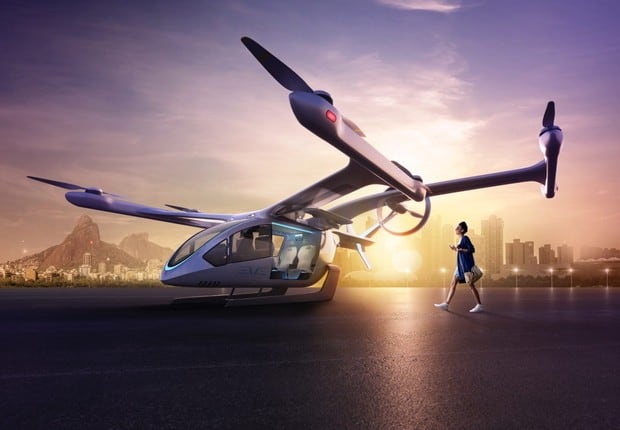 Embraer testa carros voadores elétricos no Rio