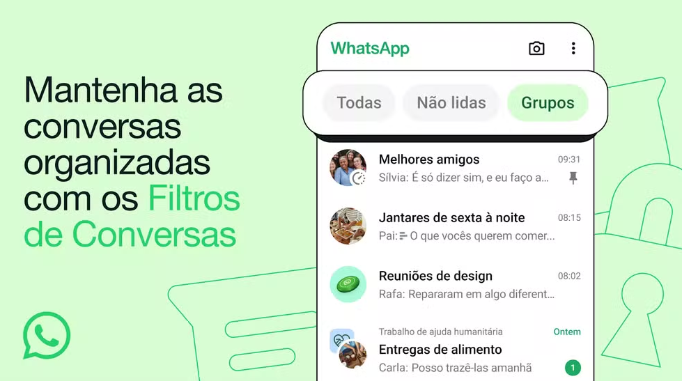 WhatsApp adiciona filtros que facilitam a busca de mensagens na plataforma