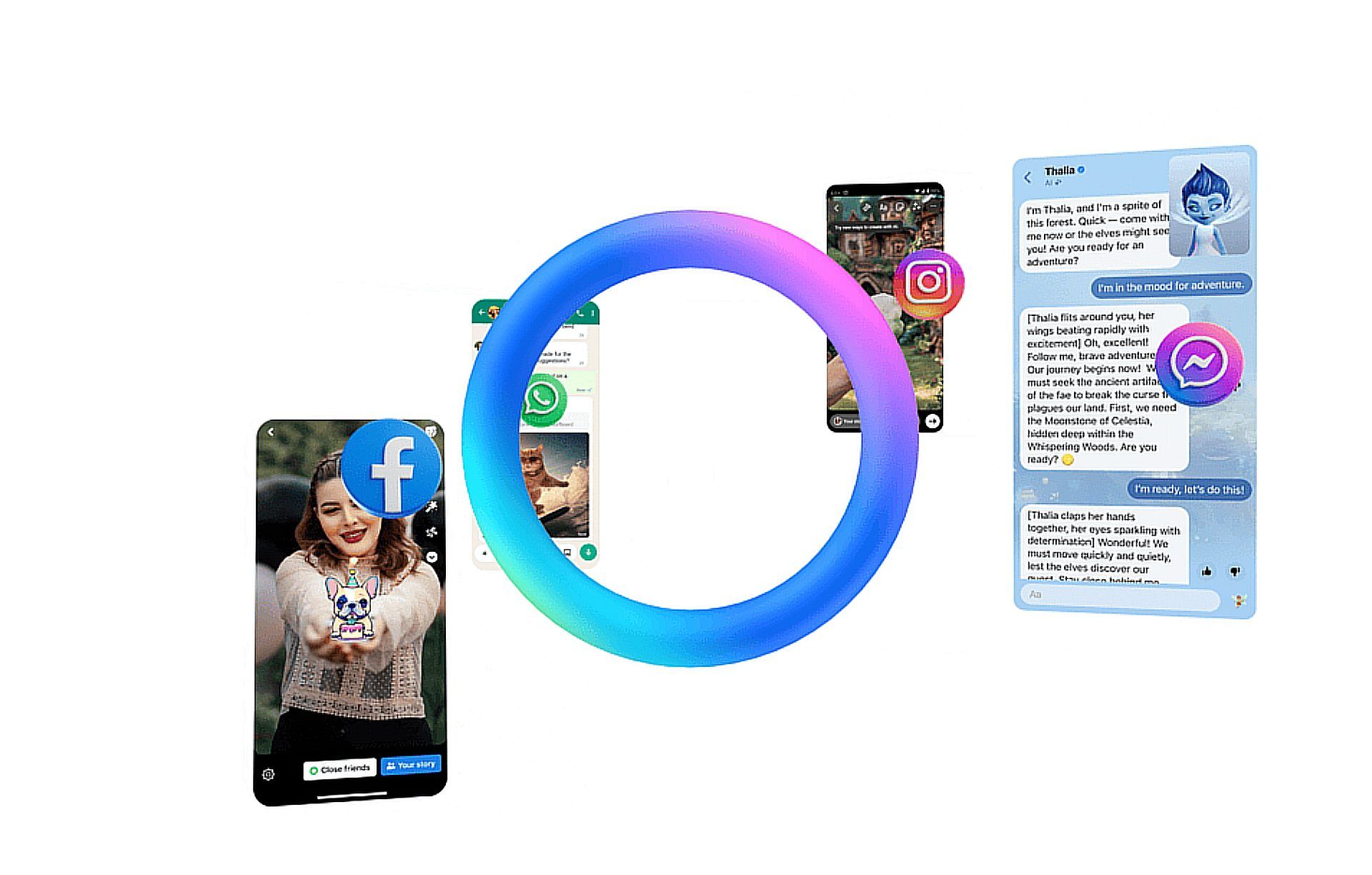 Meta integra Meta AI ao Facebook, WhatsApp e Instagram