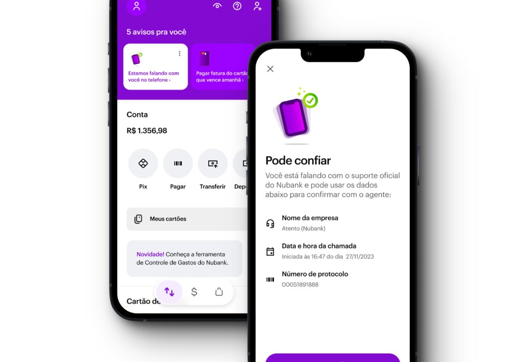 Nubank anuncia Chamada Verificada para evitar golpes de ligações falsas