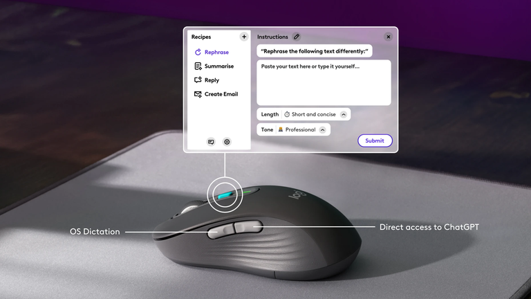 Logitech anuncia lançamento de mouse com botão para IA