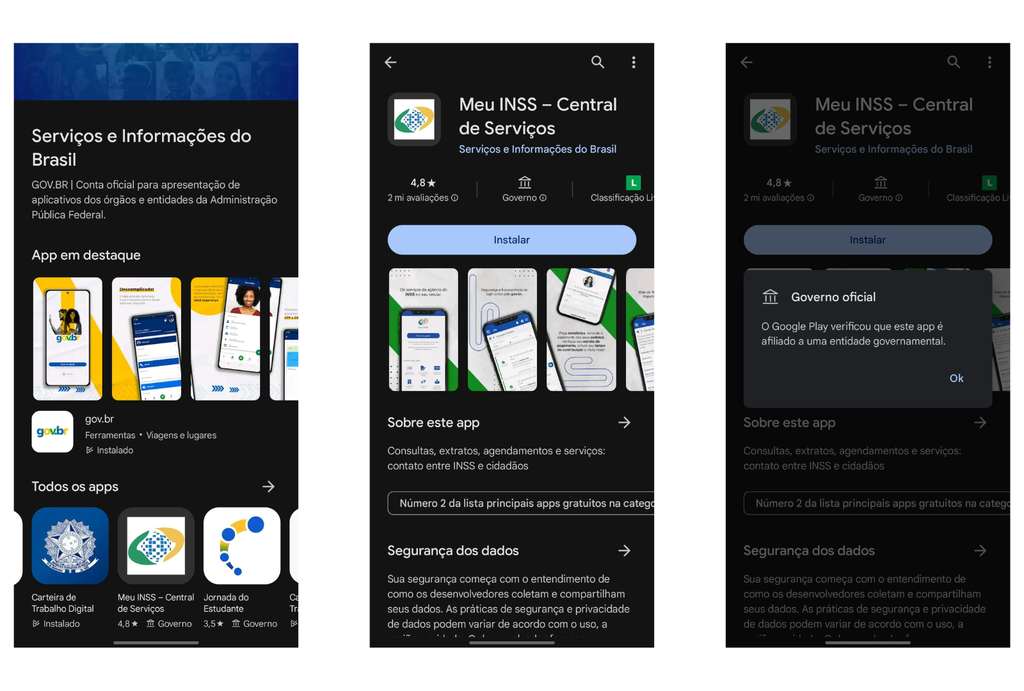 Google Play Store lança funcionalidade para identificar apps do governo